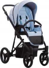 Детская коляска 2 в 1 Bebetto Flavio PRO 08 blue, 100% Эко-кожа